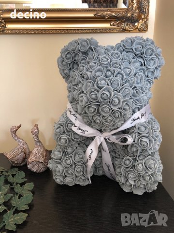 Мече от вечни рози в подаръчна кутия Свети Валентин, снимка 10 - Други - 30809241