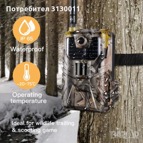 20MP Нови Фотокапани Suntek HC-900M Ip66 ловна камера 20MP 1080P 120 градуса до 25 метра, снимка 11 - Ловно оръжие - 34927029