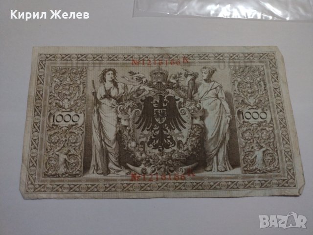 Райх банкнота - Германия - 1000 марки / 1910 година - 17995, снимка 11 - Нумизматика и бонистика - 31029694