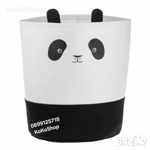 Кош за играчки "Панда"-30х40 см./кош за играчки/органайзер за играчки