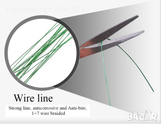 Кука със стоманен повод FTK, 20 броя в опаковка, снимка 5 - Такъми - 33946395