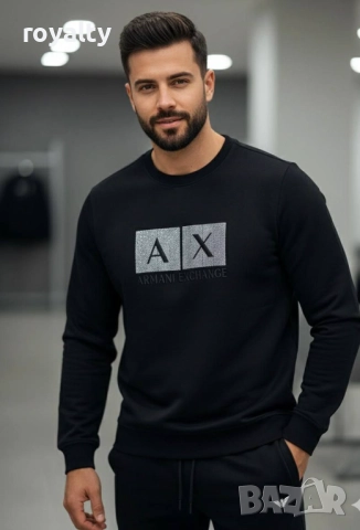 Emporio Armani Мъжки Черен Екип , снимка 2 - Спортни дрехи, екипи - 52394628