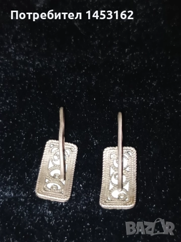 Руски винтидж обеци с порцелан , снимка 2 - Обеци - 51815781