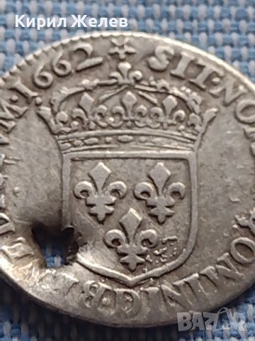 Сребърна монета 1/12 Екю 1662г. Луй четиринадесети Лион Франция 28459, снимка 10 - Нумизматика и бонистика - 42872200