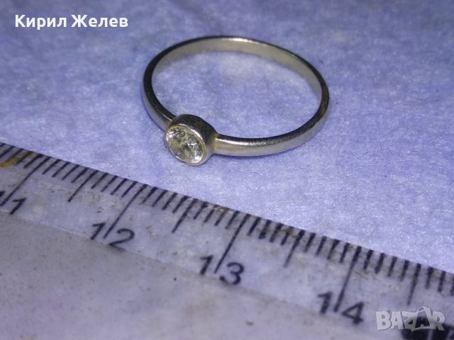 НЕЖЕН СРЕБЪРЕН ПРЪСТЕН Тип ГОДЕЖЕН СРЕБРО 925 с ЮВЕЛИРНО ФАСЕТИРАН БЛЕСТЯЩ КАМЪК ЦИРКОНИЙ 40330, снимка 8 - Пръстени - 42787558