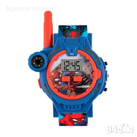 Спайдърмен детски часовник с вградено Walkie Talkie уоки токи 2 броя комплект spiderman, снимка 3 - Други - 47888328