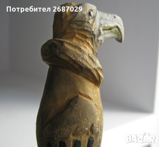 Бастуни: с орел дърворезба, стар, стари бастуни, 90 см, 1 м., снимка 2 - Други ценни предмети - 29731766