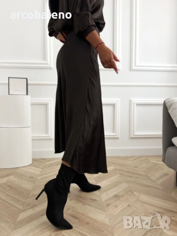 Дамска сатенена пола, 6цвята , снимка 9 - Поли - 53144502