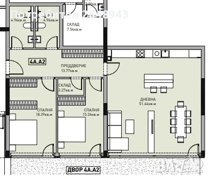 Тристаен апартамент в Комплекс Infinity в София