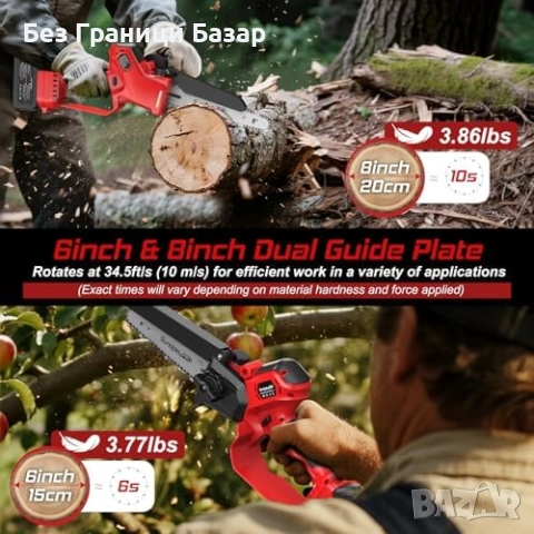 Нов Безчетков електрически трион 1180W с двойна верига и аксесоари, снимка 2 - Други инструменти - 51678210