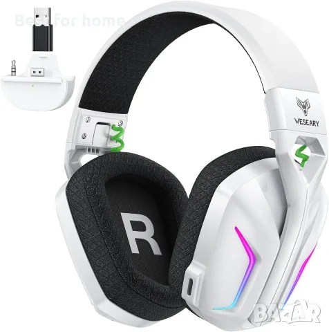 Безжични геймърски слушалки WESEARY за Xbox Series X|S, цвят Flux White
