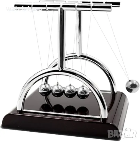 НОВА ЛЮЛКА НА НЮТОН. ЛЮЛКАТА НА НЮТОН. БЛЪСКАЩИ ТОПЧЕТА. ПЕРПЕТУУМ МОБИЛЕ.МАХАЛОТО НА НЮТОН NEWTON, снимка 4 - Декорация за дома - 44320063