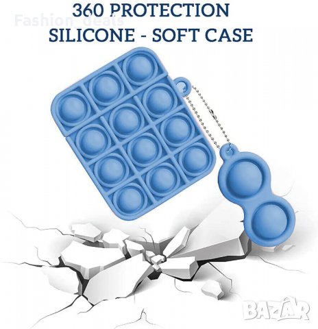 Нов защитен силиконов калъф за корпуса AirPods 2 и 1 с Попит Фиджет балончета, снимка 1