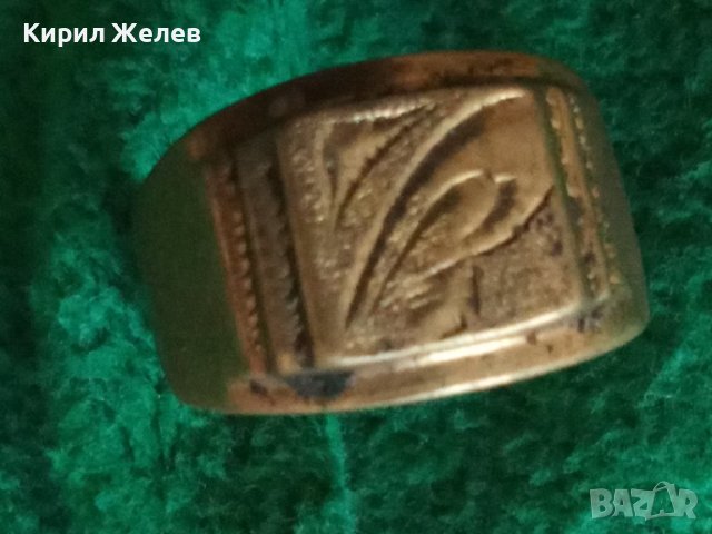 Пръстен стар бронзов РЪЧНА ИЗРАБОТКА РЕТРО ОРНАМЕНТИКА 2851, снимка 3 - Антикварни и старинни предмети - 33544661