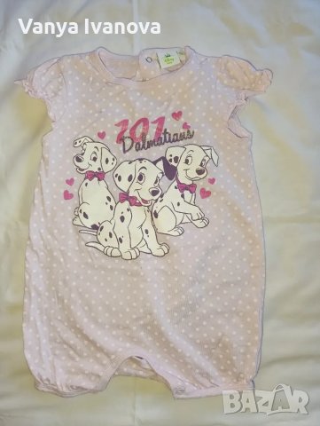  Disney  лилав ромпър с далматинци