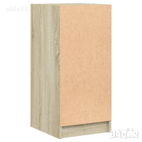vidaXL Страничен шкаф със стъклени врати, дъб сонома, 35x37x75,5 cm, снимка 8 - Бюфети - 56148148