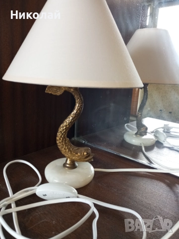 Красива бронзова нощна лампа 