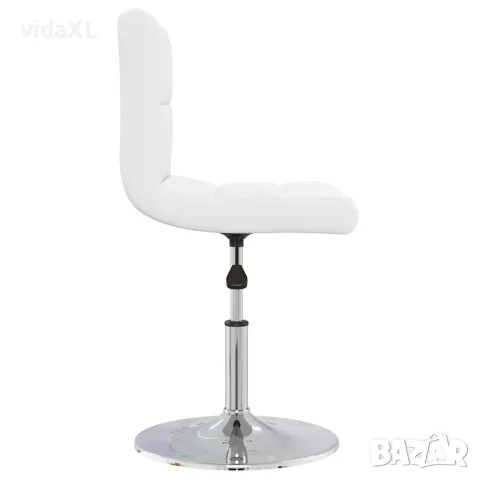 vidaXL Трапезни столове, 2 бр, бели, изкуствена кожа, снимка 5 - Столове - 56147026