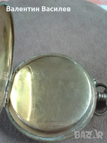 Джобен часовник Хронометър порцеланов циферблат, снимка 2 - Антикварни и старинни предмети - 48292051