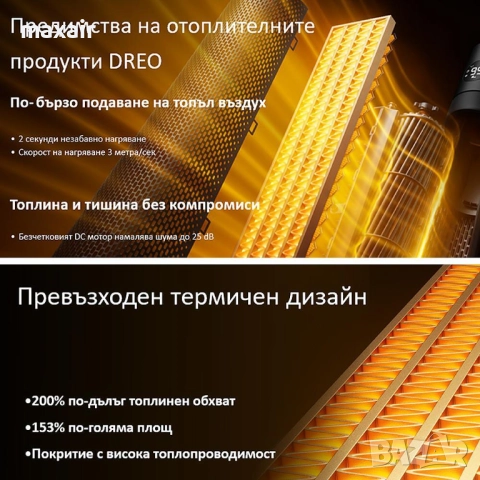 Вентилаторна печка DREO Atom 416*Гаранция 2 години, снимка 4 - Отоплителни печки - 52902556