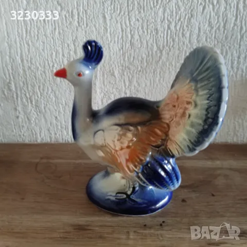 Порцеланова фигурка паун ЛФЗ,СССР, стара, снимка 5 - Колекции - 49592153