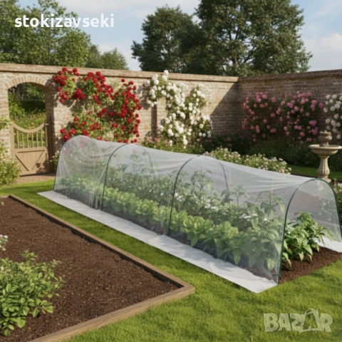 Мини оранжерия - компактна със здрава конструкция - 1,5 х 4 м, снимка 9 - Оранжерии - 54083616