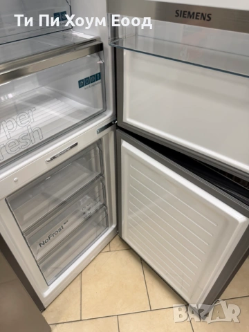 Комбиниран хладилник с фризер Siemens KG39NSBBF, черен мат стъклен, снимка 10 - Хладилници - 53921044