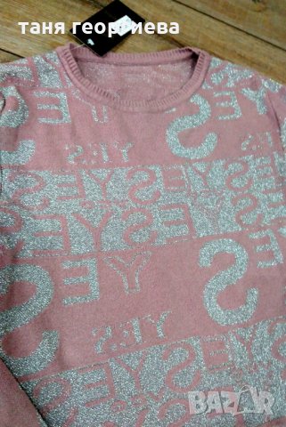 нежна блузка с ламе, снимка 3 - Блузи с дълъг ръкав и пуловери - 30720428