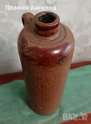 Антична, керамична бутилка с дръжка, снимка 6 - Декорация за дома - 50420248