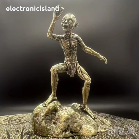 Фигура Голум Хобит Смеагол Ам-гъл Sméagol My precious, бронзова статуетка Скулптура, ръчна изработка
