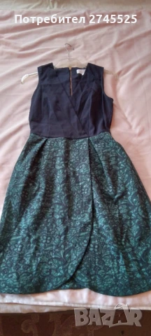 Зелена рокля с джобове, снимка 6 - Рокли - 50829635