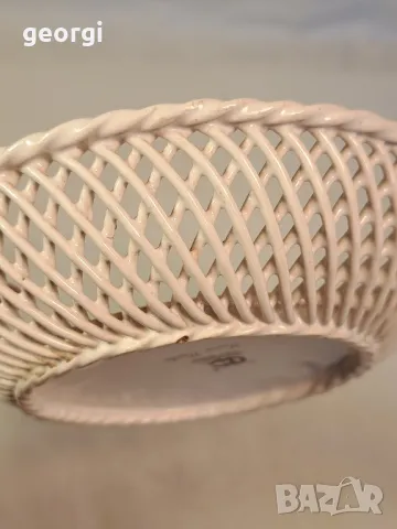 ажурна чиния от фина керамика 24/5, снимка 3 - Антикварни и старинни предмети - 49580053