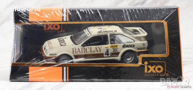 Ford Sierra RS Cosworth #4 Wolf Racing Barclay WTCC 24h Spa - мащаб 1:43 на IXO моделът е нов в PVC , снимка 6 - Колекции - 29677326