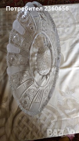 Руски кристал Фруктиера ,купи и ваза, снимка 4 - Антикварни и старинни предмети - 29748565