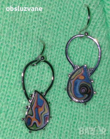 Модни обеци Лена, снимка 2 - Обеци - 42868467