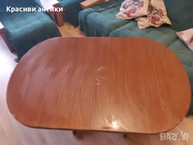 Масивна, разтегателна маса за хол, снимка 7 - Маси - 48175085