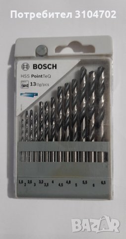 Bosch HSS PointTeq Комплект свредла за метал 13 бр. 2608577349, снимка 1 - Куфари с инструменти - 35076131