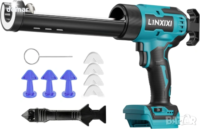 Безжичен пистолет за уплътняване, съвместим с Makita 18V, за 300 мл патрони