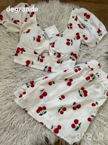 Топ топ топ 🍒Дамски комплект с черешки🍒 , снимка 7 - Комплекти - 51004621