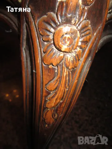 Старинен стол -СТИЛ ЛУИ 14  -ГОБЛЕНОВА ДАМАСКА, снимка 8 - Антикварни и старинни предмети - 49702011