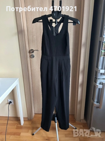 Дамски черен гащеризон, снимка 4 - Гащеризони - 53136589