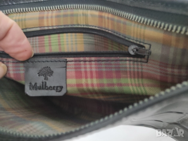 нова малка естествена кожа чанта на английския бранд mulberry итал чанта the bridge, снимка 5 - Чанти - 47082135