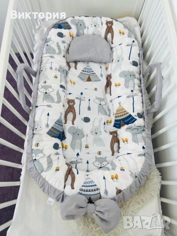 Бебешко гнездо 100% памучен ранфорс, снимка 7 - Спални чували за бебета и деца - 53107857