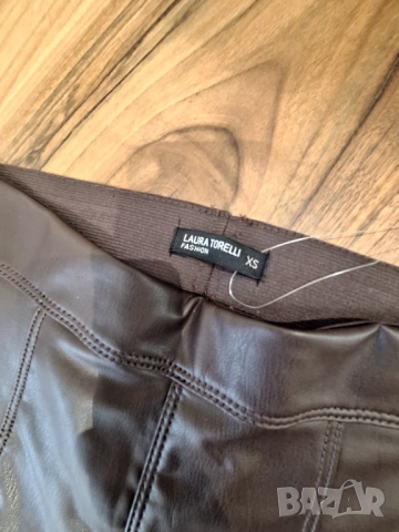 Дамски кожен панталон ХС размер , снимка 4 - Панталони - 53933395