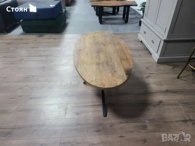 Холна масичка от дъб с метални крака - 6 броя налични, снимка 8 - Маси - 47756374