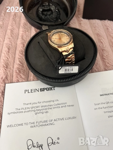 Чисто нов оригинален дамски часовник Plein Sport (Philipp Plein) – Rose Gold, снимка 3 - Дамски - 55777993