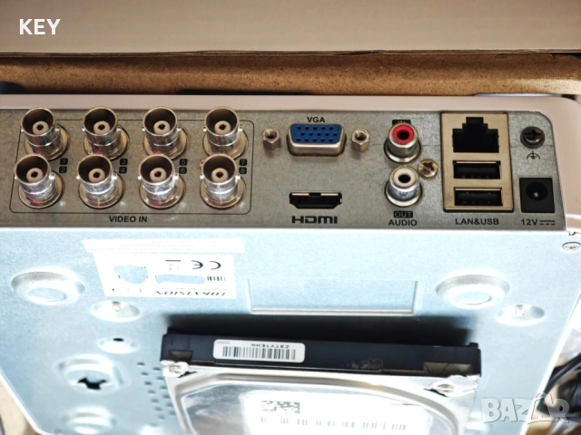 DVR Hikvision 8 канала 500gb HDD 1080p DS-7108HGHI-F1, снимка 2 - Комплекти за видеонаблюдение - 53120225