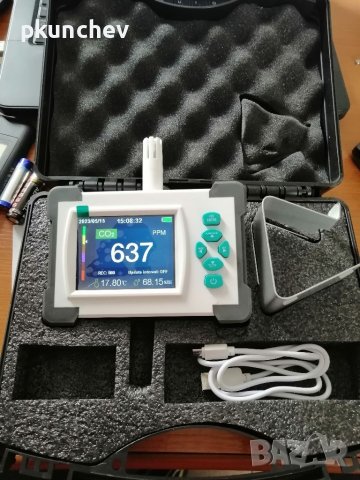 Детектор за въглероден двуокис ,акумулаторен преносим CO2 тестер, снимка 13 - Друга електроника - 40705424
