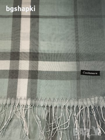 23 - Дамски кашмирен шал в синкав цвят., снимка 3 - Шалове - 43328726