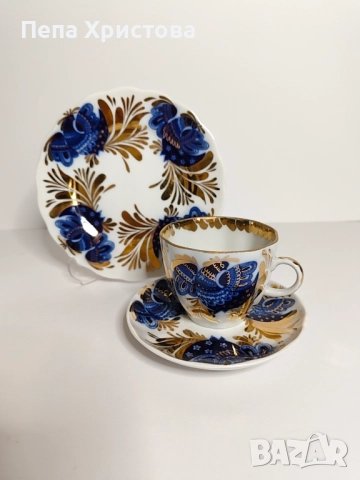 Чаша за кафе от съветски порцелан ЛФЗ, снимка 5 - Чаши - 51862911